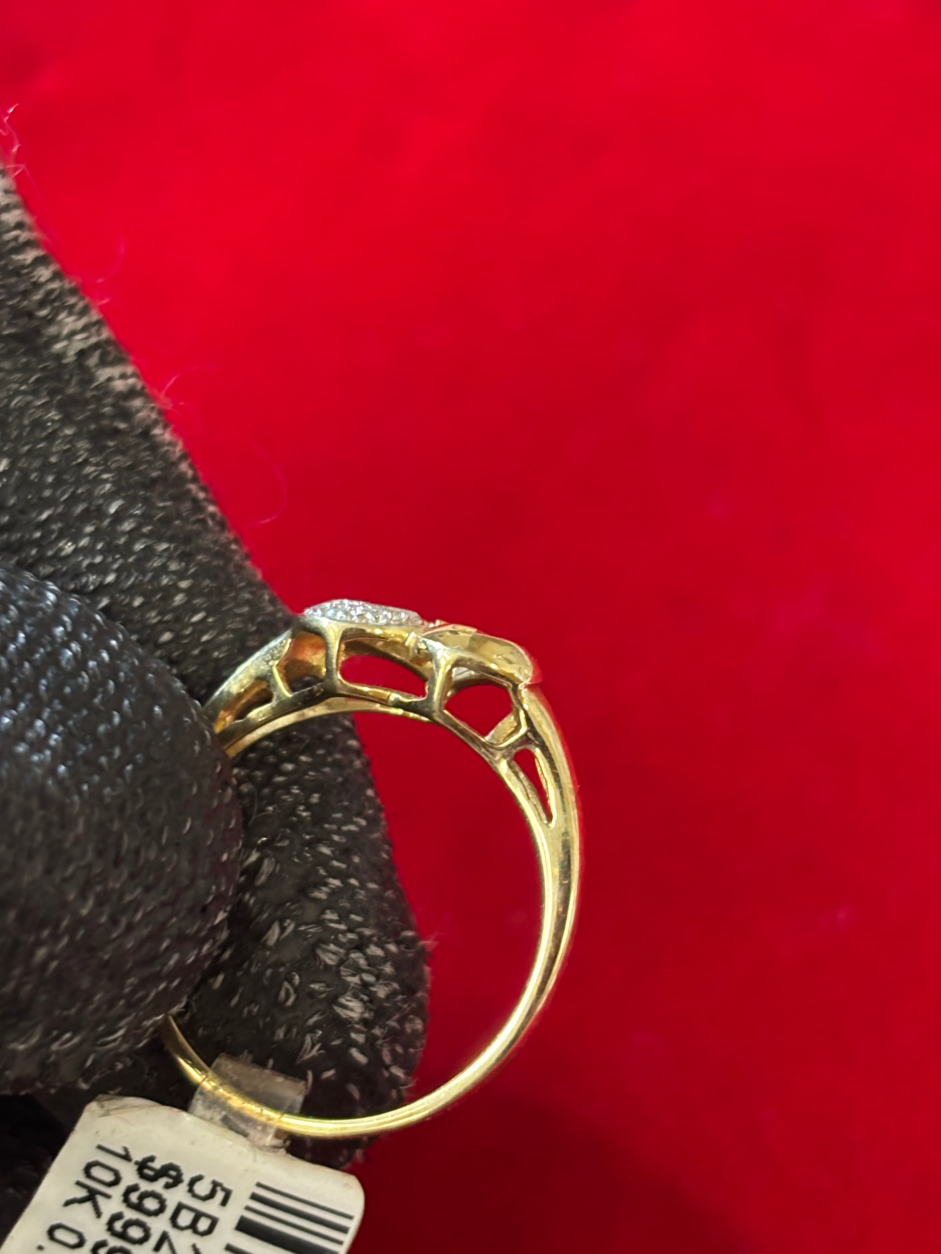 10KT Gold & Diamond 0.02 CTW