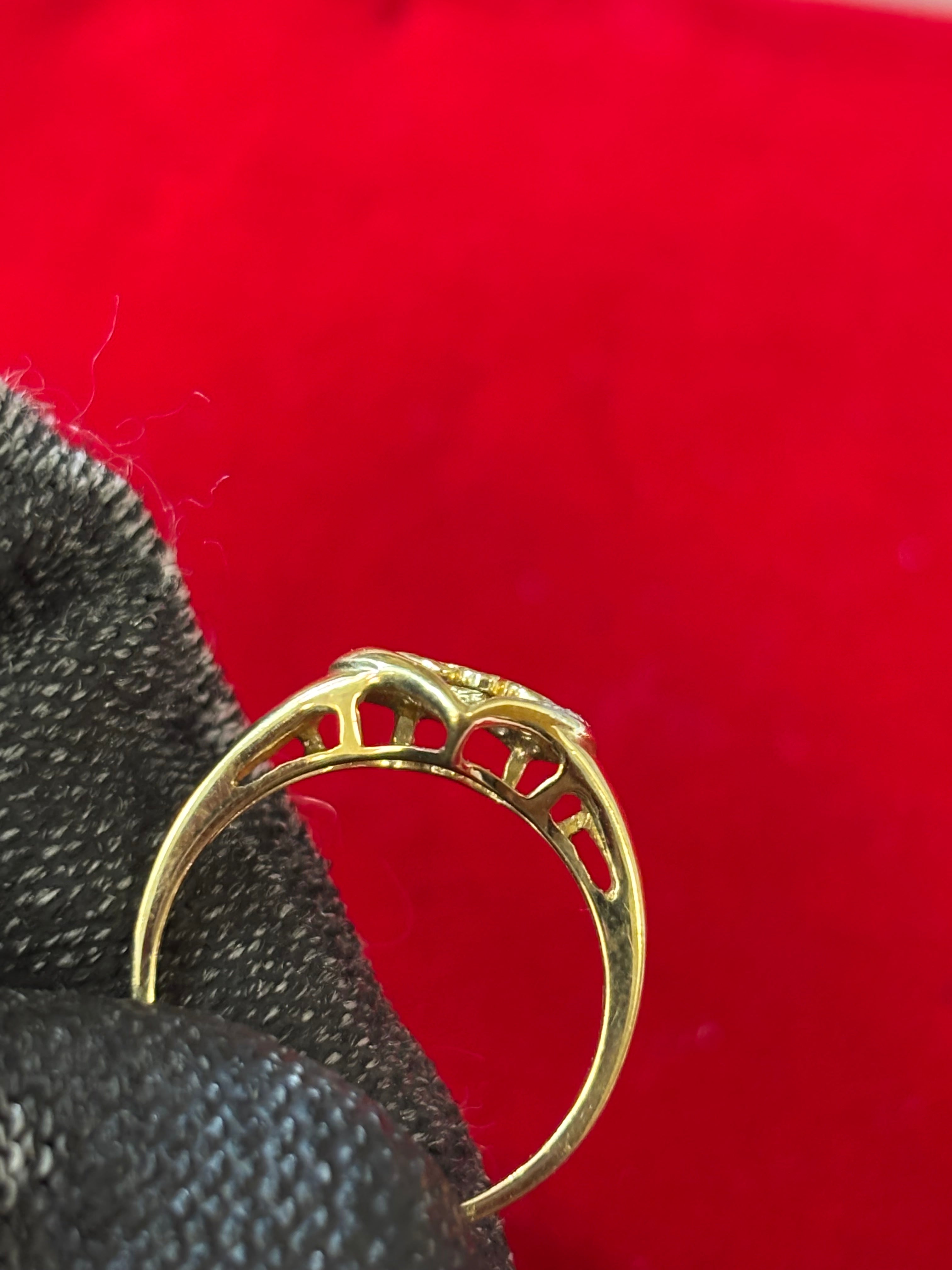 10KT Gold & Diamond 0.02 CTW