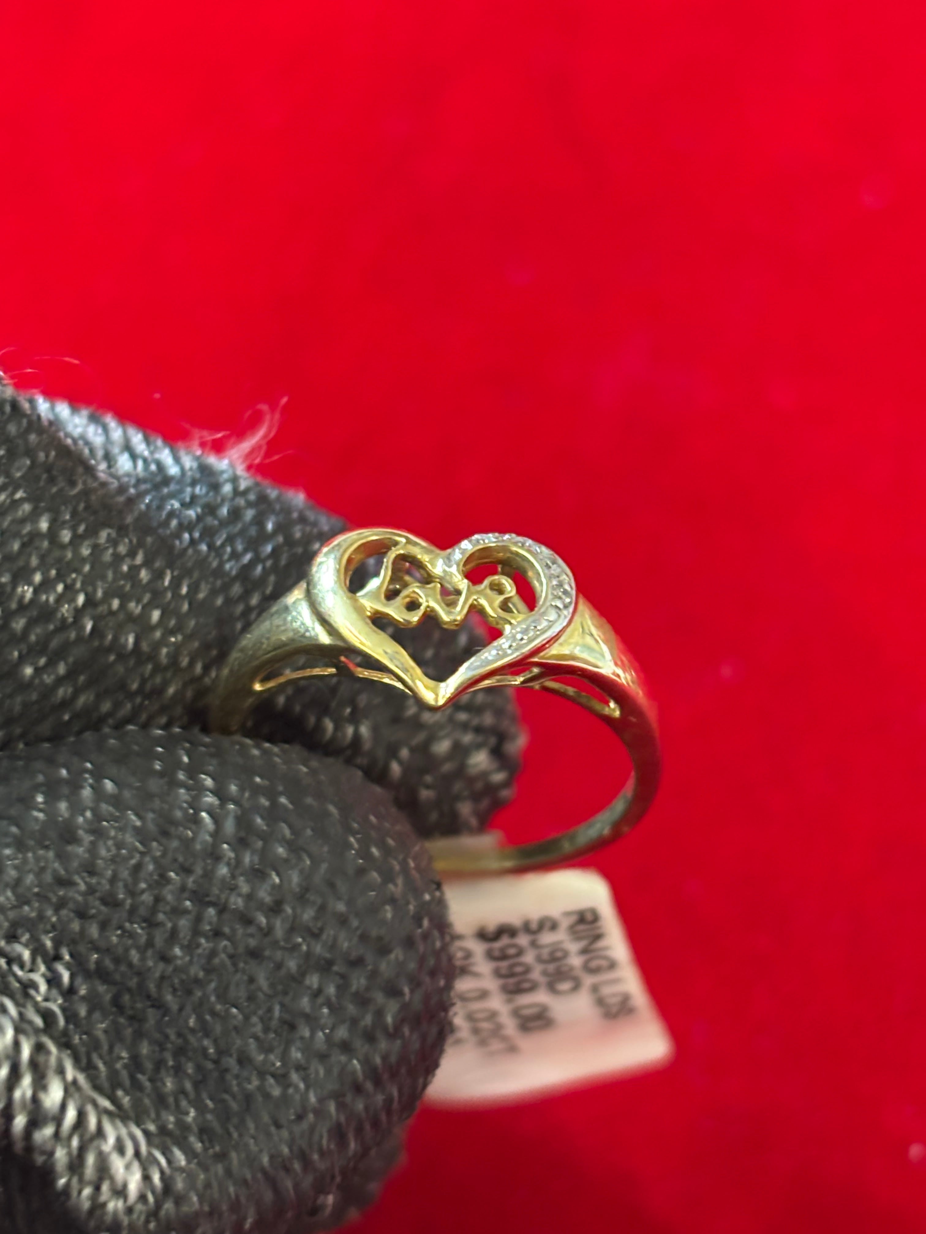 10KT Gold & Diamond 0.02 CTW