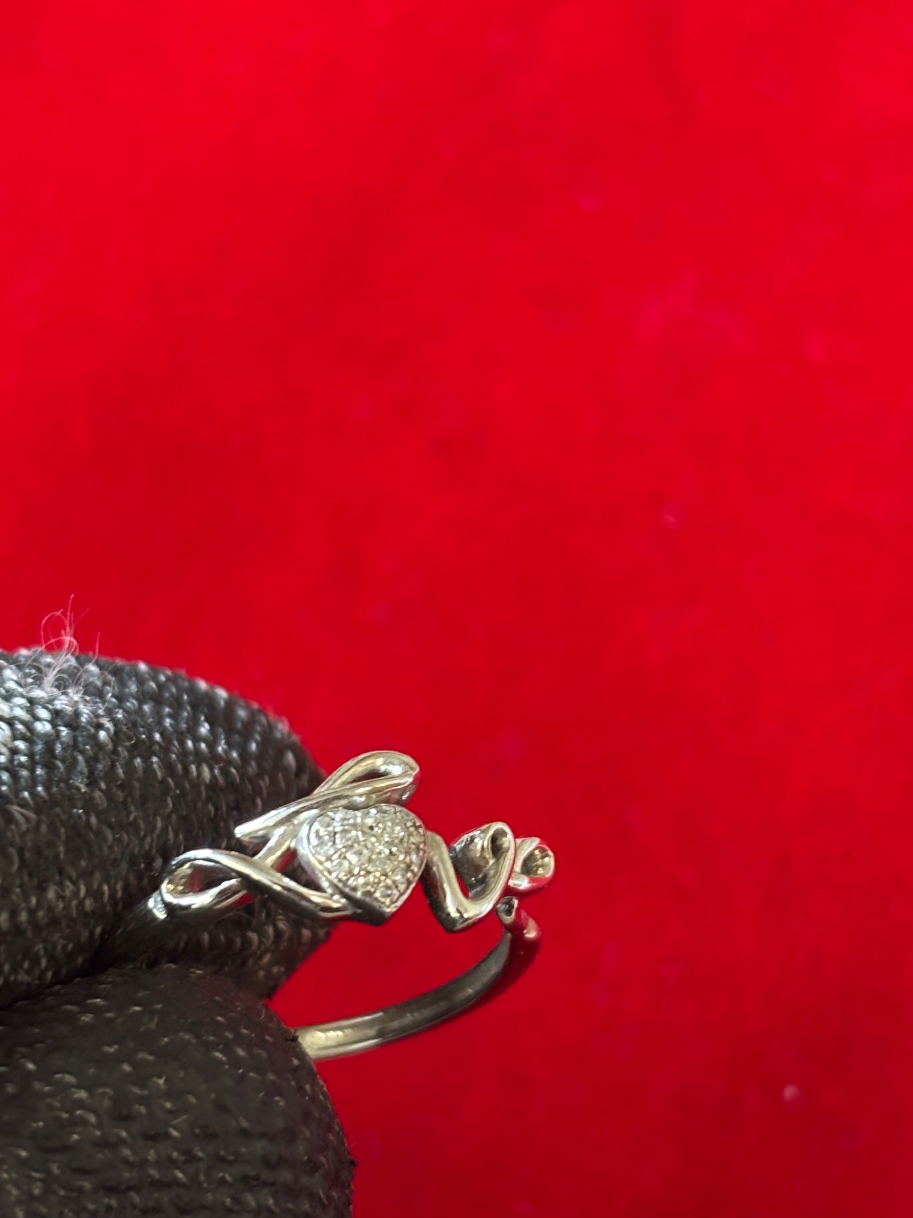 10KT Gold & Diamond Love Ring