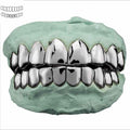 925 Sterling Silver Custom Plain Grillz with Permanent Cuts