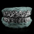 SOLID .925 STERLING SILVER NUGGET CUT GRILLZ